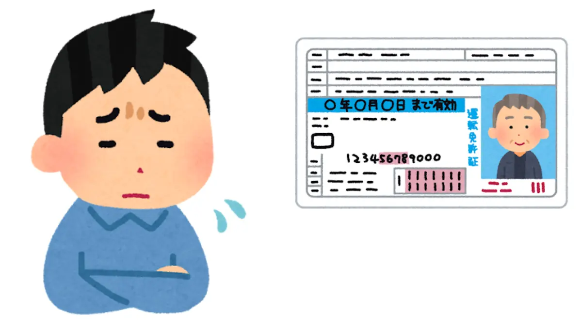 亡くなった父親の運転免許証について悩む男性,Man worries about his late father's driver's license