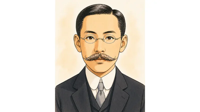 住友友純氏の肖像画のイラスト,An illustration of a portrait of Tomoito Sumitomo.