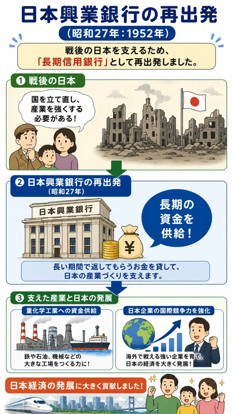 日本興業銀行の戦後の再出発についての説明資料,Explanatory materials on the post-war restart of the Industrial Bank of Japan