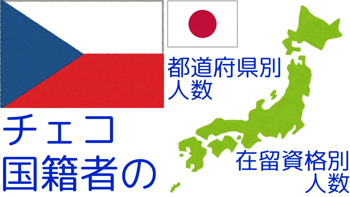チェコ国籍者の都道府県・在留資格別の人数,Number of Czech Nationals by Prefecture and Residence Status in Japan