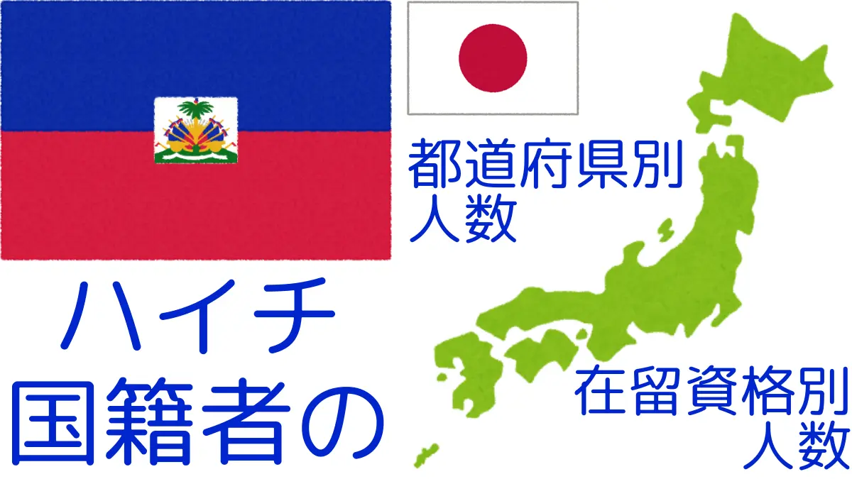 ハイチ国籍者の都道府県・在留資格別の人数,Number of haiti Nationals by Prefecture and Residence Status in Japan